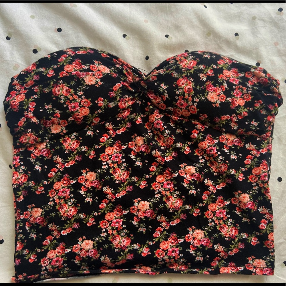 Floral Sweetheart Tube Top